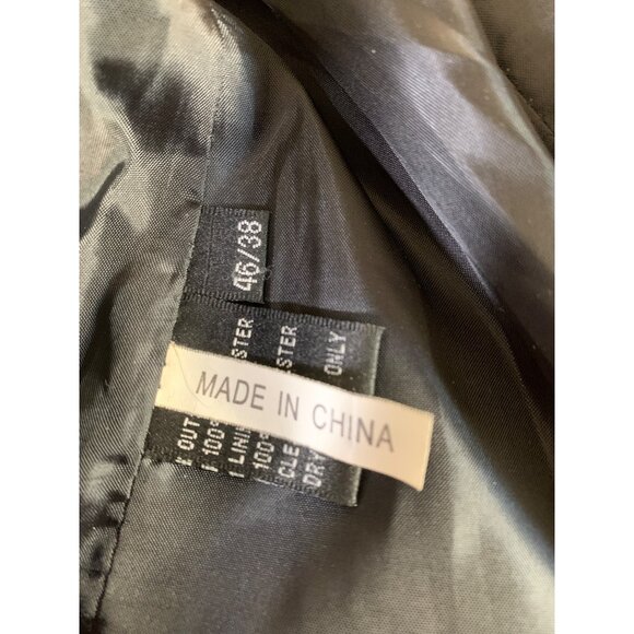 Mens Western Style Black Blazer Jacket Faux Ostrich Accent Mexico 46R RX10641 - Picture 7 of 11